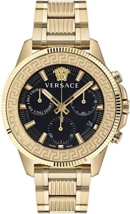 Versace Greca Action Chronograph Horloge - Heren - Horloges - Geel - ONE Size - Accessoires