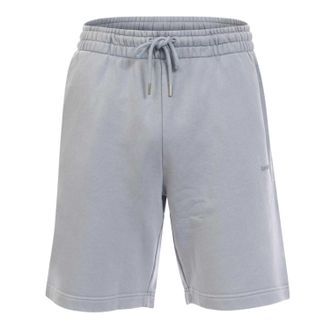 HUGO BOSS Hugo Herenkatoenen shorts met logo en relaxte pasvorm (Blauw)