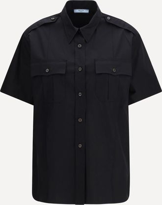 Prada Camicia a maniche corte in popeline Woman 40