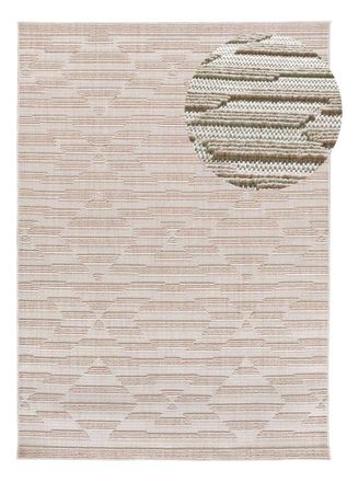 Atticgo Alfombra con relieve &eacute;tnica beige 134x200 cm