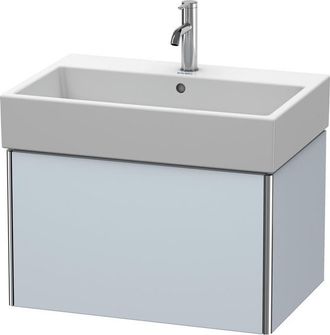 Duravit Duravit Xsquare Vanity Unidad De Pared 68,4x 46,0 Cm, 1 Extra&iacute;ble, Para Lavabo Vero Air 235070, Color (frente/cuerpo): Laca De Seda Azul Claro Mate - 