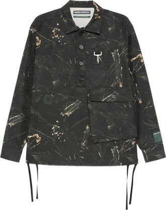 Reese Cooper Camicia cargo a fiori - Verde