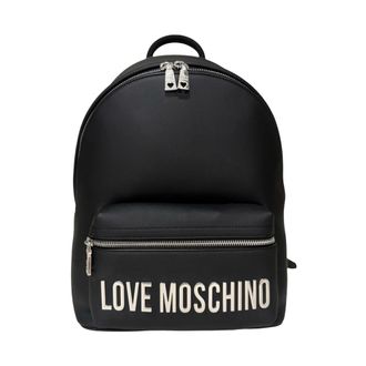 Love Moschino Mochila con logo frontal - Bags - Mujer - Negro - ONE SIZE