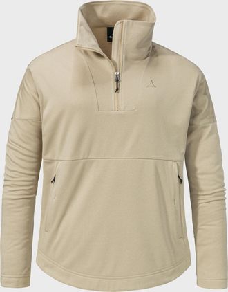 Sch&ouml;ffel Strickfleece-Pullover SCH&Ouml;FFEL Urban CIRC Fleece Style Baguio WMS, Damen, Gr. 36, beige (4705, beige), Oberstoff: 100% Polyester, Basic, hoch geschlos