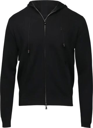 Isaia Felpa con cappuccio e zip - Nero