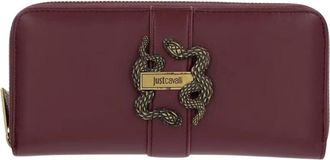 Just Cavalli Grote Portemonnee met Rits - Dames - Portefeuilles - Bruin - ONE Size - Leer - Accessoires
