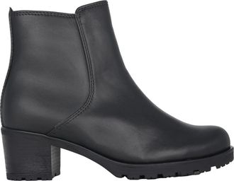 Gabor Zwarte enkellaars - Premium leer - Dames - Laarzen met Hak - Zwart - 42 1/2 EU - Leer - Schoenen