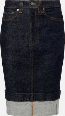 Khaite Falda midi Kendra de denim