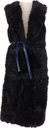 Marni lamb shearling fur leather belted belt