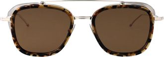Thom Browne Stijlvolle Zonnebril - unisex - Zonnebrillen - Bruin - 51 MM - Accessoires