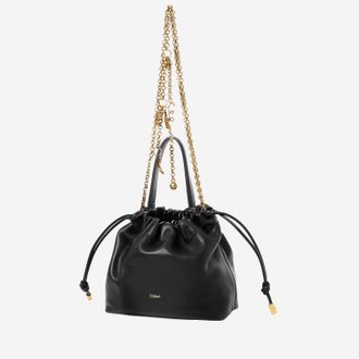 Chlo&eacute; Womens Mini Leather Shoulder Bag Black