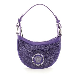 Versace Shoulder Bags, female, Purple, Size: ONE SIZE Repeat Mini Bag