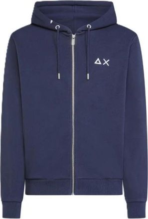 Sun 68 Zip-through Hoodie - Heren - Vesten met rits - Blauw - 2XL - Katoen - Hoodies & sweatvesten