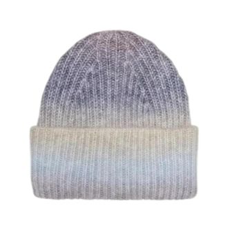 Only Roze Ombre Gebreide Muts - Dames - Hoeden - Veelkleurig - ONE Size - Wol - Accessoires