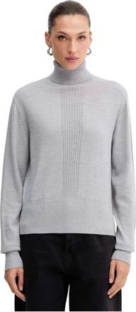 Patrizia Pepe Turtleneck Sweater - Dames - Truien - Grijs - Maat: XS Wol