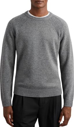 Reiss Foulton Wool & Cashmere Sweater in Mid Grey Melang at Nordstrom, Size Xx-Large