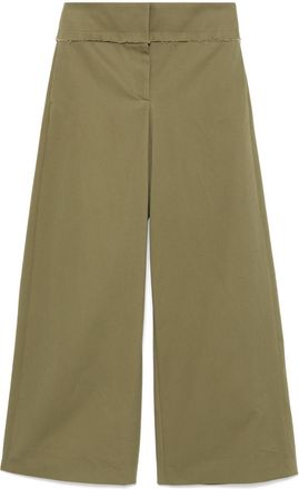 Alexander McQueen Wide Leg Trousers - Womens - Cotton