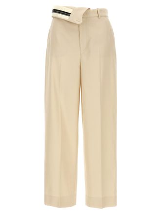 Fendi Beige Wool Casual Womens Pants