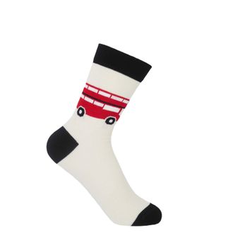 Peper Harow London Bus Womens Socks - Cream