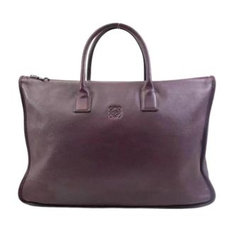 Loewe Pre-owned Tote Bag - Heren - Pre-owned - Rood - Maat: ONE Size Leer