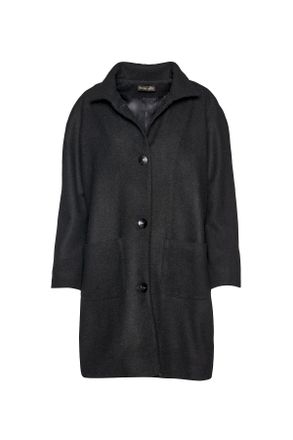 Móveis Conquista Wol Zijde Zwarte Mantel van Conquista