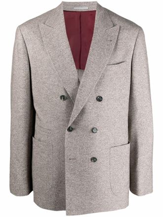 Brunello Cucinelli Blazer met dubbele rij knopen - Beige