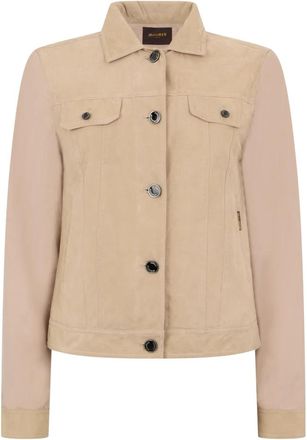 Moorer Coats - Dames - Leren en Su&egrave;de Jassen - Beige - 3XL - Jassen