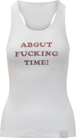 Stella McCartney White Graphic Scoop Neck Top