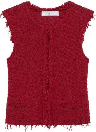 Iro Shanny Jacket - Dames - Tops zonder mouwen - Rood - S - Denim - Tops