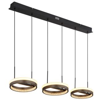 Globo Lighting Globo - L&aacute;mpara Colgante - Della - Negro - Metal - Gran L&aacute;mpara