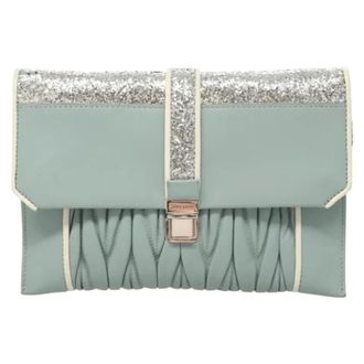 Miu Miu Tweedehands leren schoudertassen - Dames - Vintage Schoudertas - Blauw - ONE Size - Leer - Vintage