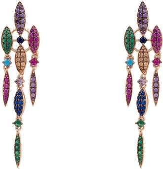 Latelita London Valencia Rainbow Earrings Rosegold