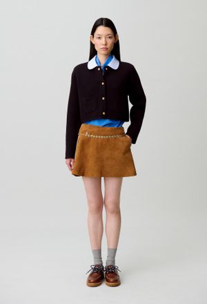 Claudie Pierlot Cardigan court &agrave; col