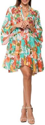 Ranee&rsquo;s Flare Sleeve Minidress in Bluegreen at Nordstrom Rack, Size Large/x-Large