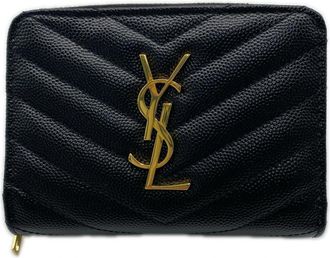 Saint Laurent Black Leather Wallet (Bi-Fold) (Pre-Owned)