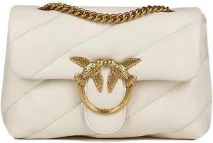 Pinko Love Puff Mini Cl Sheep Nappa - Dames - Schoudertassen - Wit - ONE Size - Leer - Tassen