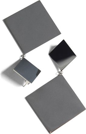 Mango Geometric Drop Earrings in Silver at Nordstrom