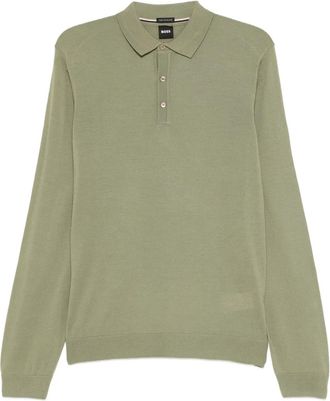 BOSS Polo a maniche lunghe - Verde
