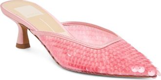 Dolce Vita Cleo Shimmer Kitten Heel Mule in Light Pink Sequin at Nordstrom, Size 8.5