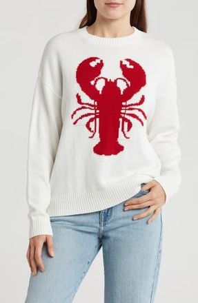 Vigoss Lobster Pullover Sweater in White at Nordstrom Rack, Size X-Large