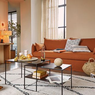 La Redoute Interieurs Set van 2 nesting salontafels in staal, Miva