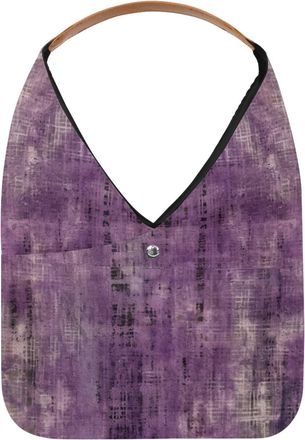 Generic Purple Vintage Mottled Pattern Reusable Lightweight Grocery Bags - Foldable Into Compact Pouch, Washable & Sturdy, Multipurpose for Shopping and Trave