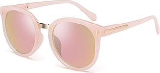 Generic Sunglasses with Metal Trim Big Frame for Ladies - Effectively Blocks UV Rays, Reflective Lens Ideal for Shopping and Tourism