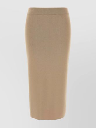 Max Mara ribbed texture midi length elastic waistband skirt