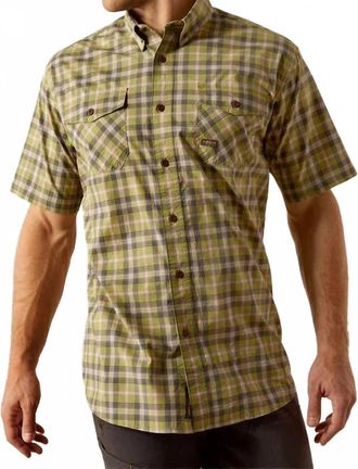 Ariat Rebar Made Tough Durastretch Work Shirt In Silver Mink