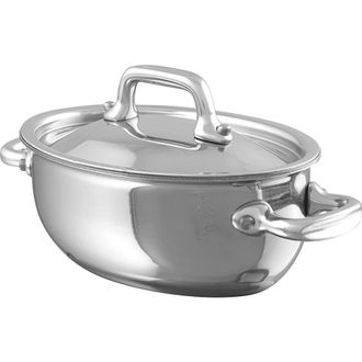 Bloomingdale's MMinis Oval Cocotte With Lid, 4.7 Inch in Silver at Nordstrom