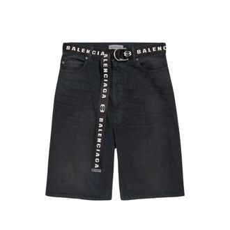 Balenciaga Belted Logo-waistband Shorts