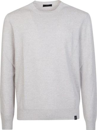 Fay Ronde Hals Trui - Heren - Ronde hals truien - Grijs - M - Wol - Truien & Vesten