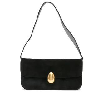 Neous Clasp-fastening Suede Shoulder Bag