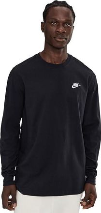 Nike NSW T-Shirts Long Sleeve Embroidered Futura Mens T Shirt Black/White : SM, Cotton/Polyester